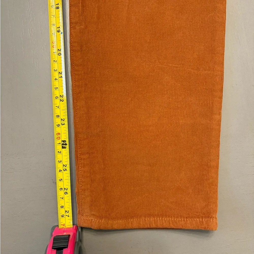 J. Crew Corduroy Pants Womens 27 Brown Rust Vintage Straight Stretch Preppy Boho